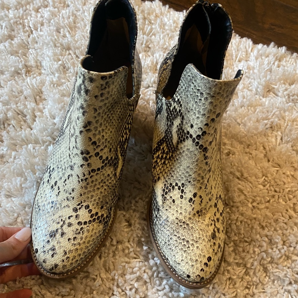 Snake skin booties!